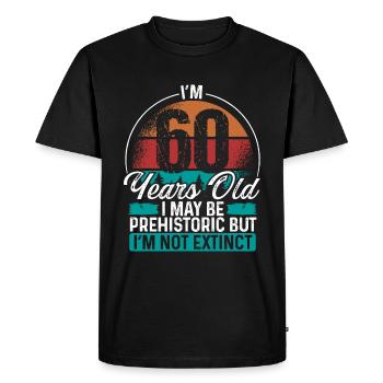 60 Idée d’anniversaire Hommes Anniversaires Drôle 60 ans - T-shirt Premium bio Homme - noir - Devant - Nico (187cm)