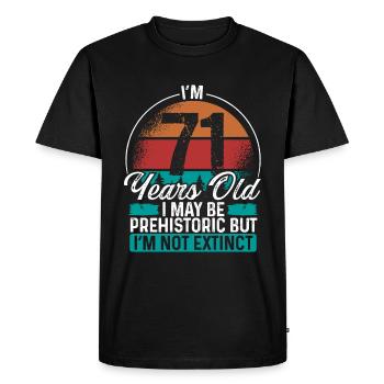 71 Birthday Idea Men Birthdays Funny 71 Year Old - Men's Premium Organic T-Shirt - black - Front - Nico (187cm)