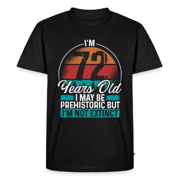 72 Idée d’anniversaire Hommes Anniversaires Drôle 72 ans - T-shirt Premium bio Homme - noir - Devant - Nico (187cm)