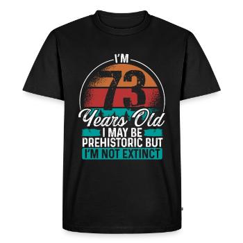 73 Idée d’anniversaire Hommes Anniversaires Drôle 73 ans - T-shirt Premium bio Homme - noir - Devant - Nico (187cm)