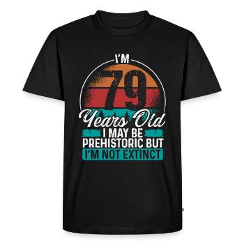 79 Idée d’anniversaire Hommes Anniversaires Drôle 79 ans - T-shirt Premium bio Homme - noir - Devant - Nico (187cm)