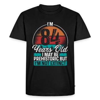 84 Idée d’anniversaire Hommes Anniversaires Drôle 84 ans - T-shirt Premium bio Homme - noir - Devant - Nico (187cm)