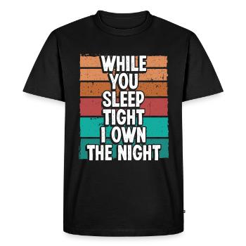 Night Shift Worker Factory Worker Production Work - Men's Premium Organic T-Shirt - black - Front - Nico (187cm)