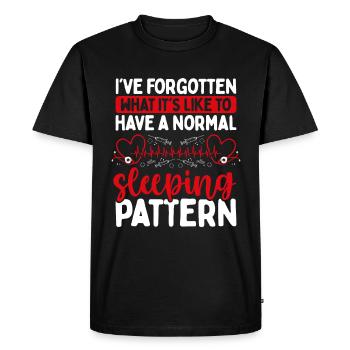 Night Shift Nurse Funny Sleeping Pattern Nursing - Men's Premium Organic T-Shirt - black - Front - Nico (187cm)