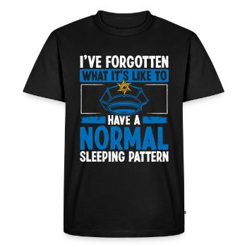 Travailleur de nuit Policier Drôle de policier - T-shirt Premium bio Homme - noir - Devant - Nico (187cm)