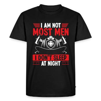 Night Shift Firefighter I am not most Men Firemen - Men's Premium Organic T-Shirt - black - Front - Nico (187cm)