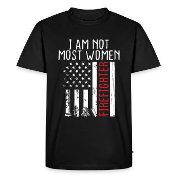 Les pompiers ne sont pas la plupart des femmes Pompiers de nuit - T-shirt Premium bio Homme - noir - Devant - Nico (187cm)