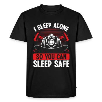 Pompier Femme Petite amie Quart de nuit Pompiers - T-shirt Premium bio Homme - noir - Devant - Nico (187cm)