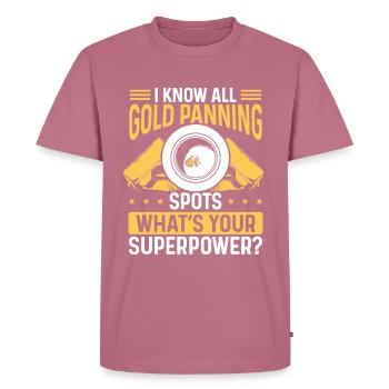 Gold Panning Prospector Gold Mining Gold Panner - Männer Premium Bio T-Shirt - Mauve - Vorne - Nico (187cm)