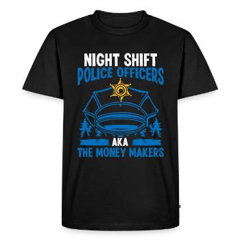 Policier de nuit Money Maker Policier - T-shirt Premium bio Homme - noir - Devant - Nico (187cm)