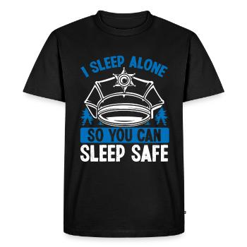 Quart de nuit Policier Épouse Fille Policier - T-shirt Premium bio Homme - noir - Devant - Nico (187cm)