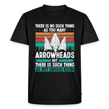 Arrowhead Hunting Vintage Flintknapper Artifact - Men's Premium Organic T-Shirt - black - Front - Nico (187cm)
