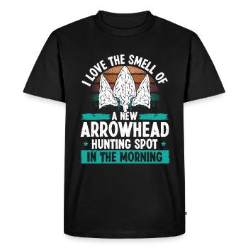 Arrowhead Hunting Spot Humour Drôle Collectionneur - T-shirt Premium bio Homme - noir - Devant - Nico (187cm)