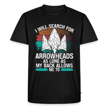 Collectionneur d’artefacts Douleur au dos Douleur Drôle de chasse - T-shirt Premium bio Homme - noir - Devant - Nico (187cm)