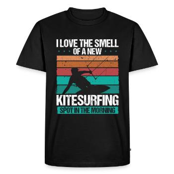 Kiteboarder Kitesurfing Spot Retro Kitesurf Kite - Men's Premium Organic T-Shirt - black - Front - Nico (187cm)