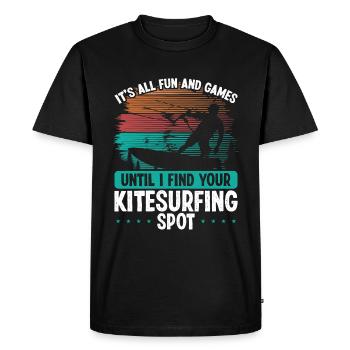 Kitesurfing Kitesurf Kite Kiteboarder Kiteboard - T-shirt Premium bio Homme - noir - Devant - Nico (187cm)
