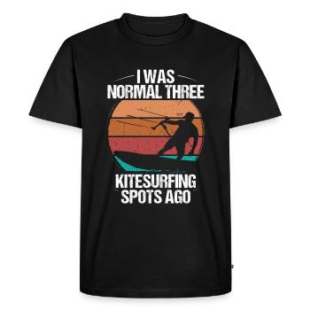 Kiteboarder I was normal three Kitesurfing Spots - Men's Premium Organic T-Shirt - black - Front - Nico (187cm)