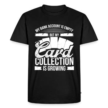 Trading Card Game Collector Bank Account TCG Card - Men's Premium Organic T-Shirt - black - Front - Nico (187cm)