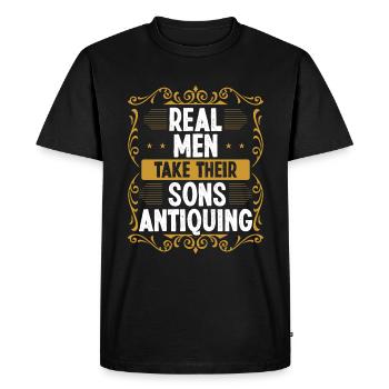 Collection d’antiquités Wax Treasure Hunter - T-shirt Premium bio Homme - noir - Devant - Nico (187cm)