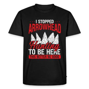 Artifact Collecting Arrowhead Hunting - Men's Premium Organic T-Shirt - black - Front - Nico (187cm)