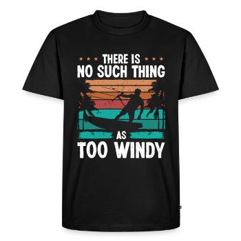 KiteboardIng Vintage Trop venteux Kiteboarder Kite - T-shirt Premium bio Homme - noir - Devant - Nico (187cm)