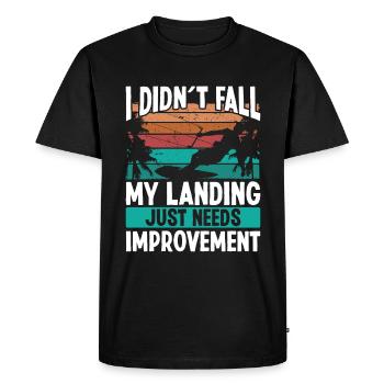 Kiteboarder Landings need Improvement Kite - Men's Premium Organic T-Shirt - black - Front - Nico (187cm)