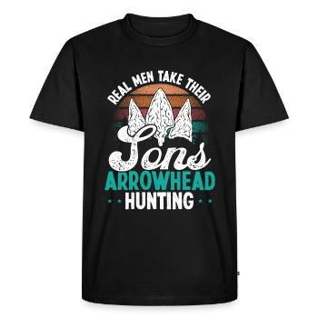 Arrowhead Hunting Artifact Collector Arrows - Men's Premium Organic T-Shirt - black - Front - Nico (187cm)