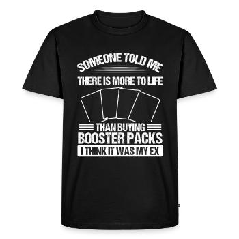 Collection de jeux de cartes à collectionner Je pense que c’était mon ex - T-shirt Premium bio Homme - noir - Devant - Nico (187cm)