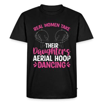 Les danseuses real women prennent leur danse de cerceau aérien - T-shirt Premium bio Homme - noir - Devant - Nico (187cm)