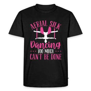Danse aérienne de la soie Danseuse de cerceau aérien Air Yoga - T-shirt Premium bio Homme - noir - Devant - Nico (187cm)