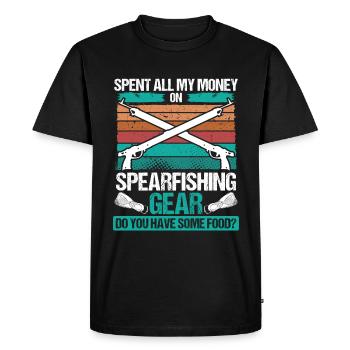 Spearfishing Gear Vintage Apnea Diver Freediving - Men's Premium Organic T-Shirt - black - Front - Nico (187cm)