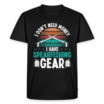 Spearfisher Gear Vintage Freediving Apnea Diver - Men's Premium Organic T-Shirt - black - Front - Nico (187cm)
