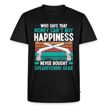 Spearo Spearfisher Gear Freediving Apnea Diver - Men's Premium Organic T-Shirt - black - Front - Nico (187cm)