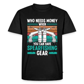 Spearfisher Gear Apnée Apnée Plongeur Spear - T-shirt Premium bio Homme - noir - Devant - Nico (187cm)