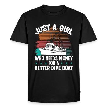 Spearfisher Apnea Diver Boat Spearo Spearfishing - Men's Premium Organic T-Shirt - black - Front - Nico (187cm)