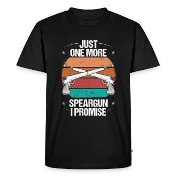Spearfisher Just one more Speargun I promise - Men's Premium Organic T-Shirt - black - Front - Nico (187cm)