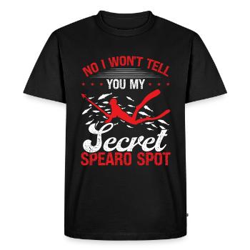 Spearfisher Spear Fin Apnée Apnée Plongeur - T-shirt Premium bio Homme - noir - Devant - Nico (187cm)