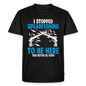 Süearfisher Fins Spearo Apnea Diver Freediving - Men's Premium Organic T-Shirt - black - Front - Nico (187cm)