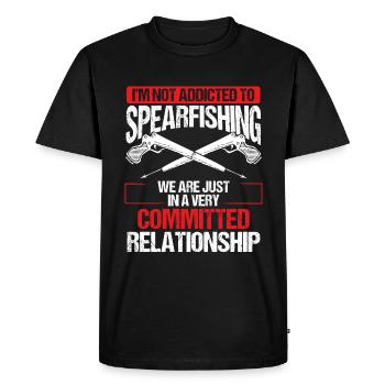 Spearfisher Spear Freediving Apnea Diver Fins - T-shirt Premium bio Homme - noir - Devant - Nico (187cm)