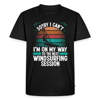 Windsurfing Sorry I cant Wind Funny WindsurferWind - Men's Premium Organic T-Shirt - black - Front - Nico (187cm)