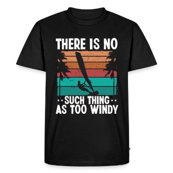 Windsurfer Sail Pas trop venteux Vintage Board - T-shirt Premium bio Homme - noir - Devant - Nico (187cm)