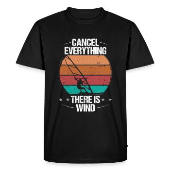 Windsurfing Cancel Everything there is Windsurfer - Männer Premium Bio T-Shirt - Schwarz - Vorne - Nico (187cm)