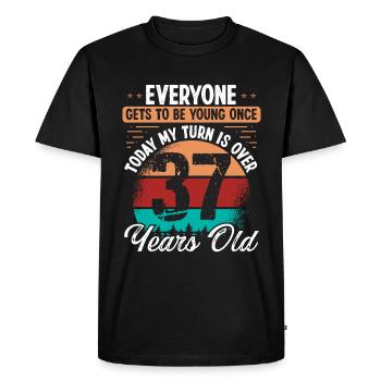 37 Year Old Birthday Idea for Men 37 Birthday - Men's Premium Organic T-Shirt - black - Front - Nico (187cm)
