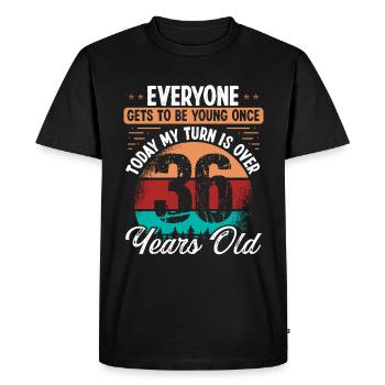 Idée d’anniversaire de 36 ans pour hommes 36 ans - T-shirt Premium bio Homme - noir - Devant - Nico (187cm)