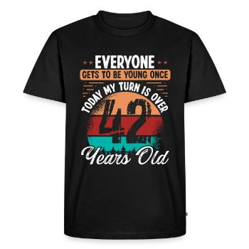 Idée d’anniversaire de 42 ans pour hommes 42 ans - T-shirt Premium bio Homme - noir - Devant - Nico (187cm)
