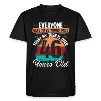 46 Year Old Birthday Idea for Men 46 Birthday - Men's Premium Organic T-Shirt - black - Front - Nico (187cm)