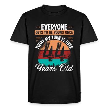 Idée d’anniversaire de 44 ans pour hommes 44 ans - T-shirt Premium bio Homme - noir - Devant - Nico (187cm)