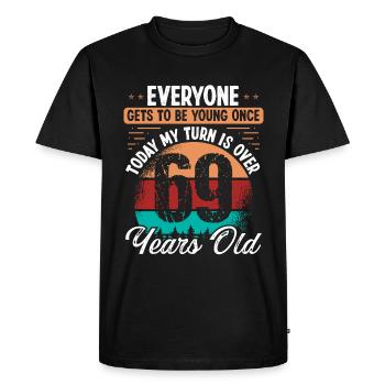 Idée d’anniversaire de 69 ans pour hommes 69 anniversaire - T-shirt Premium bio Homme - noir - Devant - Nico (187cm)