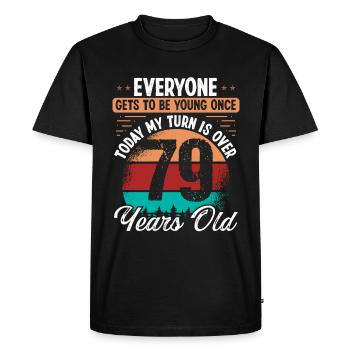Idée d’anniversaire de 79 ans pour hommes de 79 ans - T-shirt Premium bio Homme - noir - Devant - Nico (187cm)