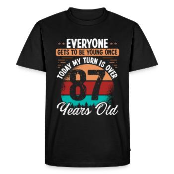 Idée d’anniversaire de 87 ans pour hommes 87 anniversaire - T-shirt Premium bio Homme - noir - Devant - Nico (187cm)
